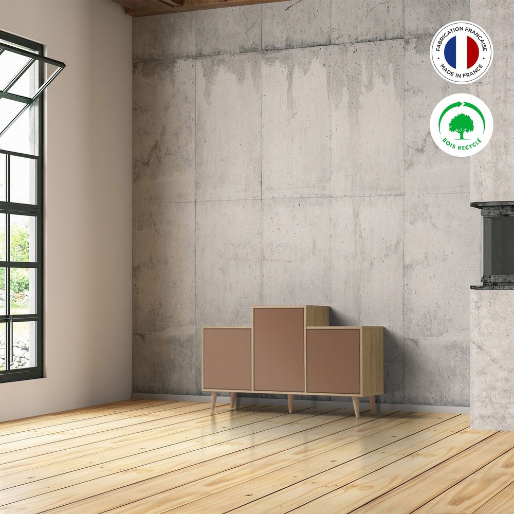 Sideboards - Sideboard GRAND EX AEQUO 3 doors Terracotta - YZON