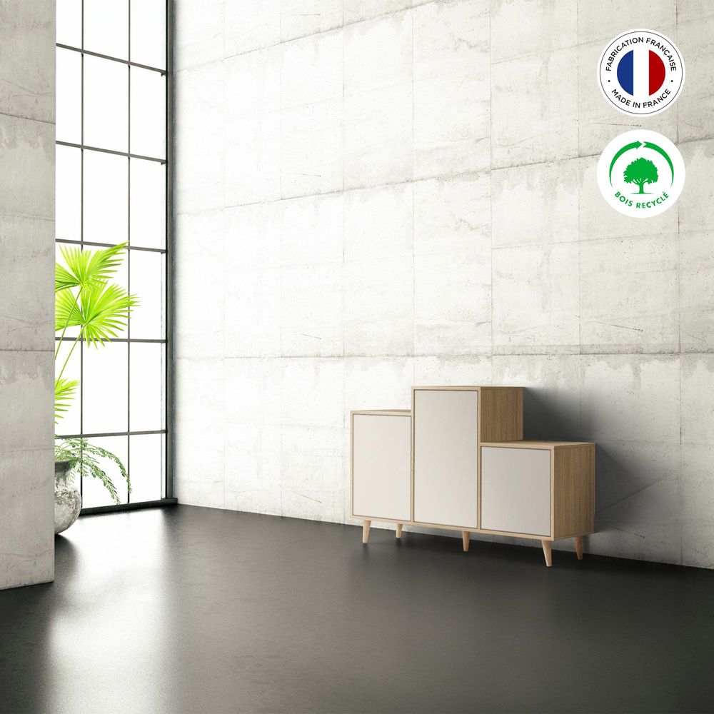 Sideboards - Sideboard GRAND PODIUM 3 doors Ivory - YZON