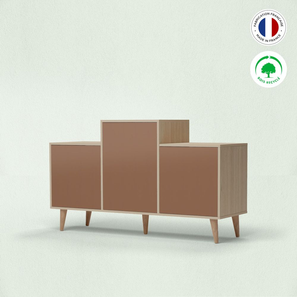 Sideboards - Sideboard GRAND EX AEQUO 3 doors Terracotta - YZON