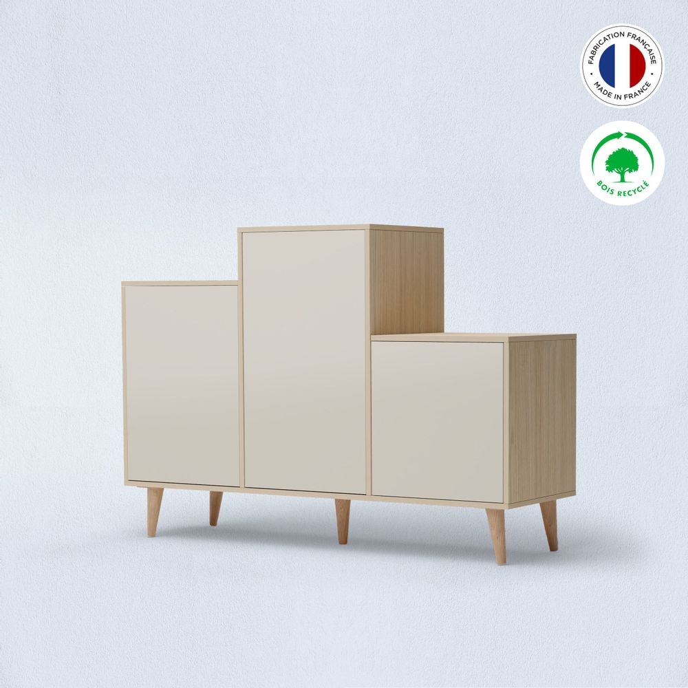 Sideboards - Sideboard GRAND PODIUM 3 doors Ivory - YZON