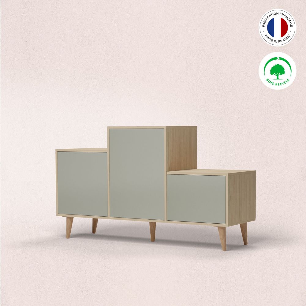 Buffets - Meuble de rangement PODIUM 3 portes Perle - YZON
