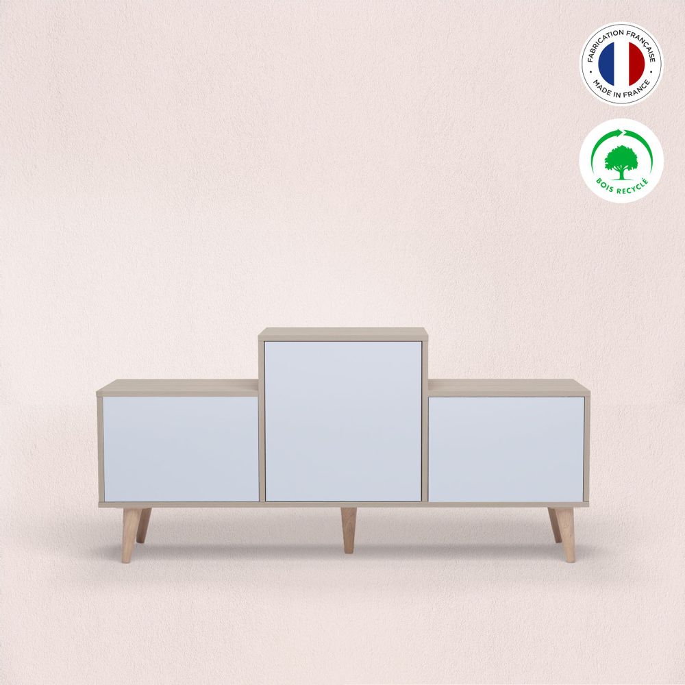 Buffets - Meuble de rangement EX AEQUO 3 portes Blanc - YZON