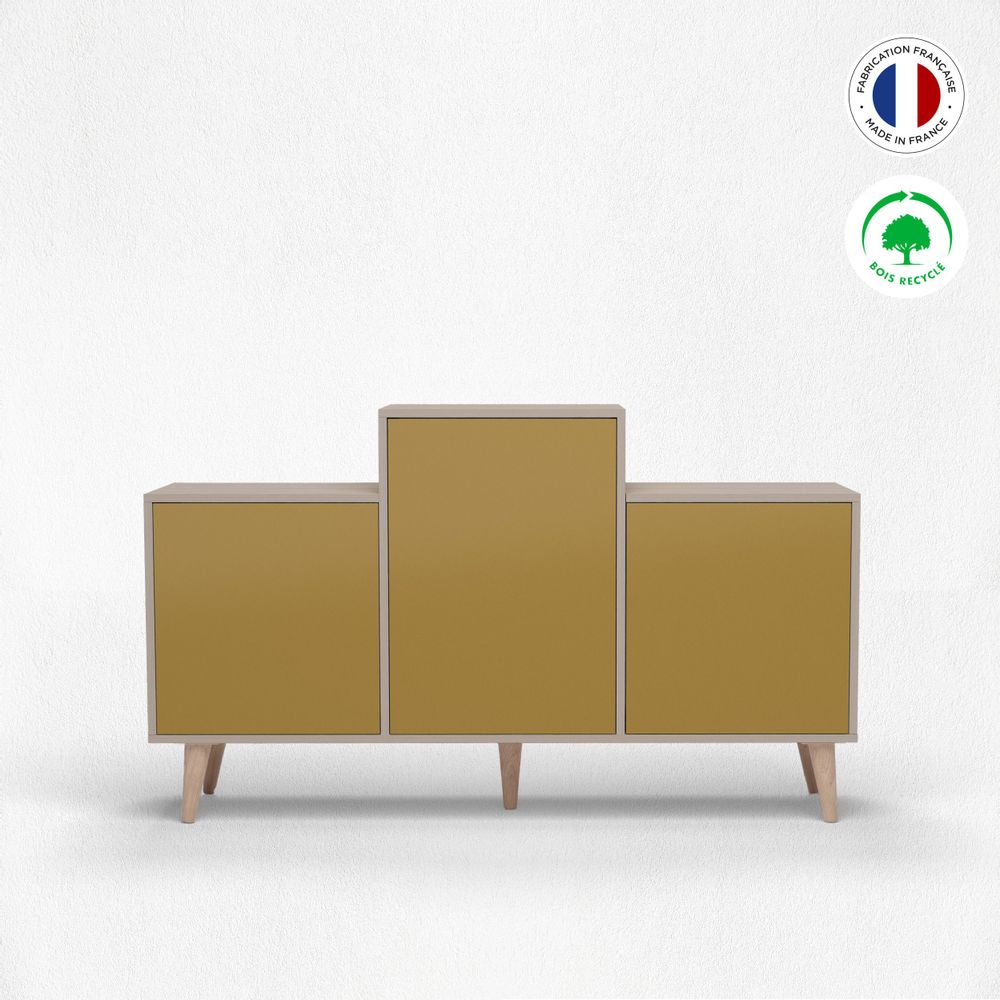 Sideboards - Sideboard GRAND EX AEQUO 3 doors Curry - YZON