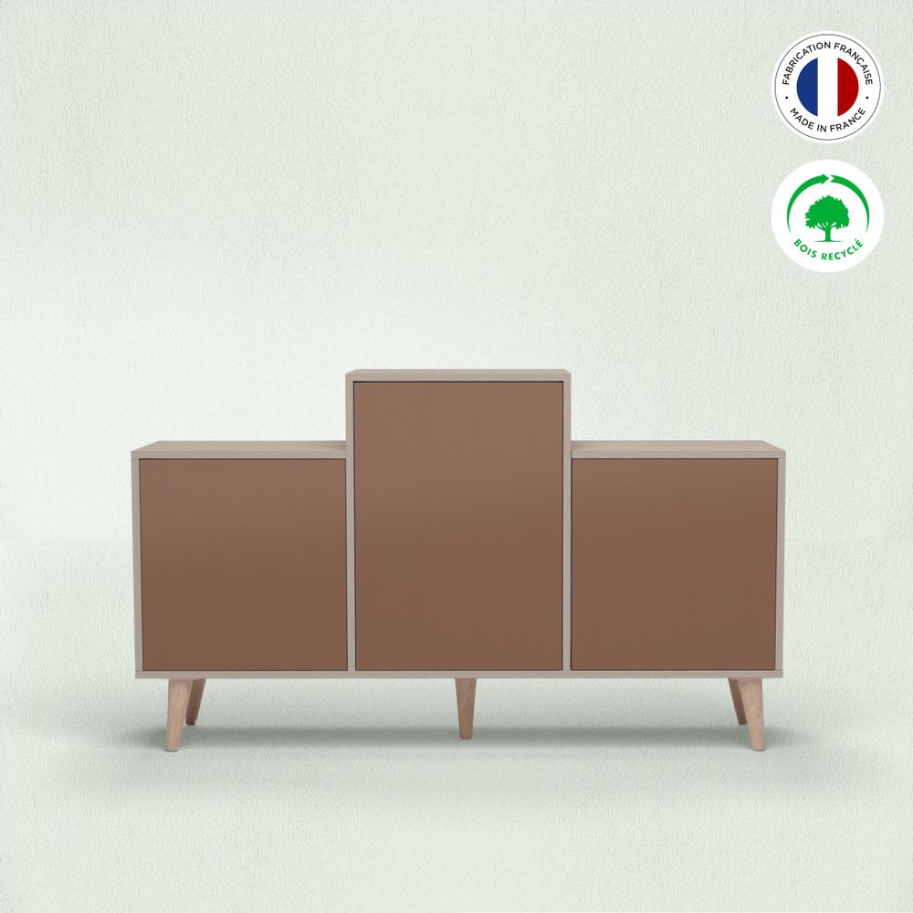 Sideboards - Sideboard GRAND EX AEQUO 3 doors Terracotta - YZON