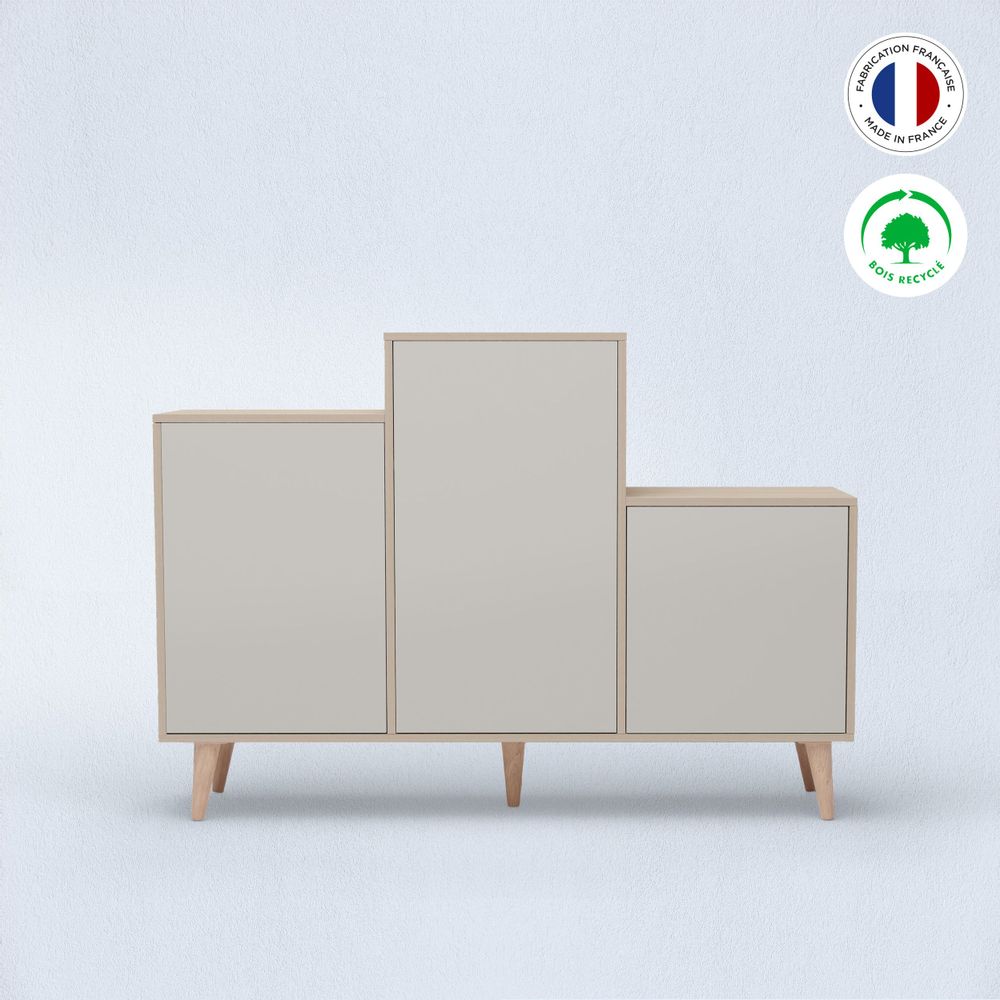 Sideboards - Sideboard GRAND PODIUM 3 doors Ivory - YZON