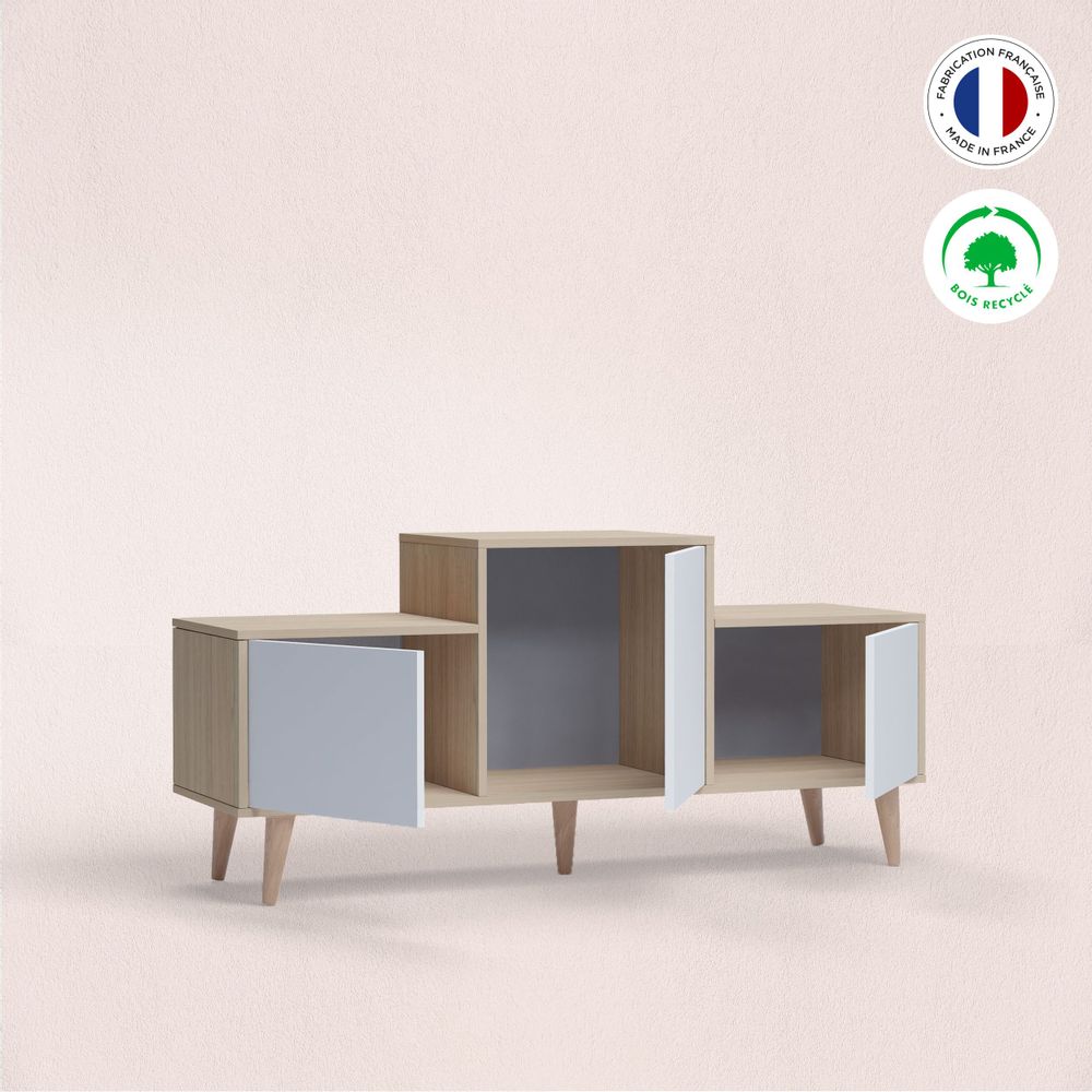 Buffets - Meuble de rangement EX AEQUO 3 portes Blanc - YZON