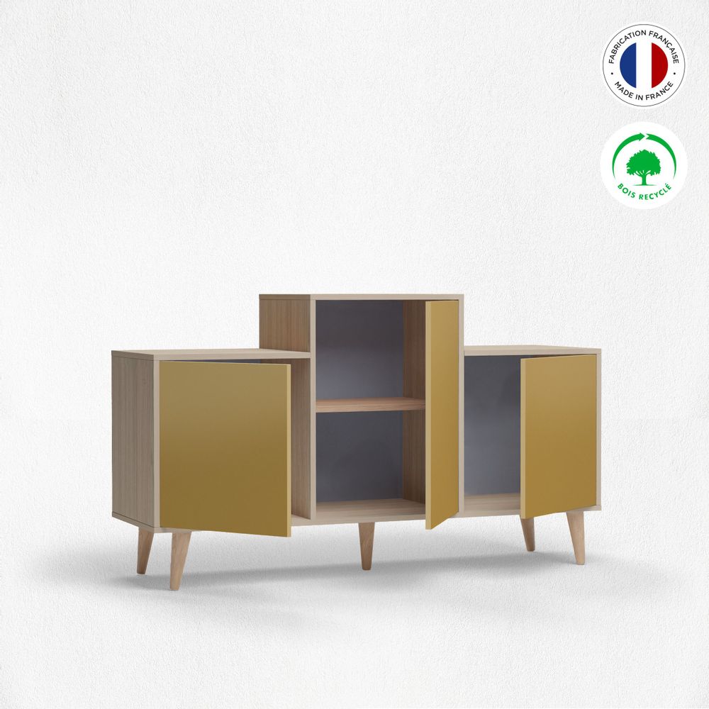 Sideboards - Sideboard GRAND EX AEQUO 3 doors Curry - YZON