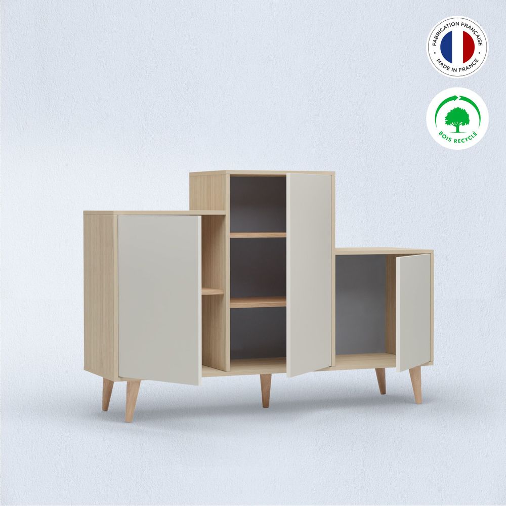 Sideboards - Sideboard GRAND PODIUM 3 doors Ivory - YZON