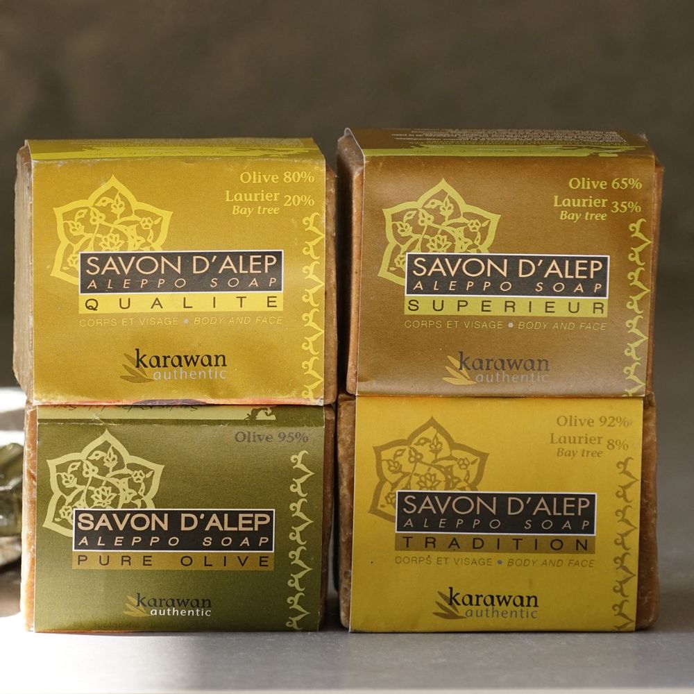 Gifts - SUPERIOR ALEPPO SOAP - 35% OLIVE AND BAY OIL - KARAWAN AUTHENTIC
