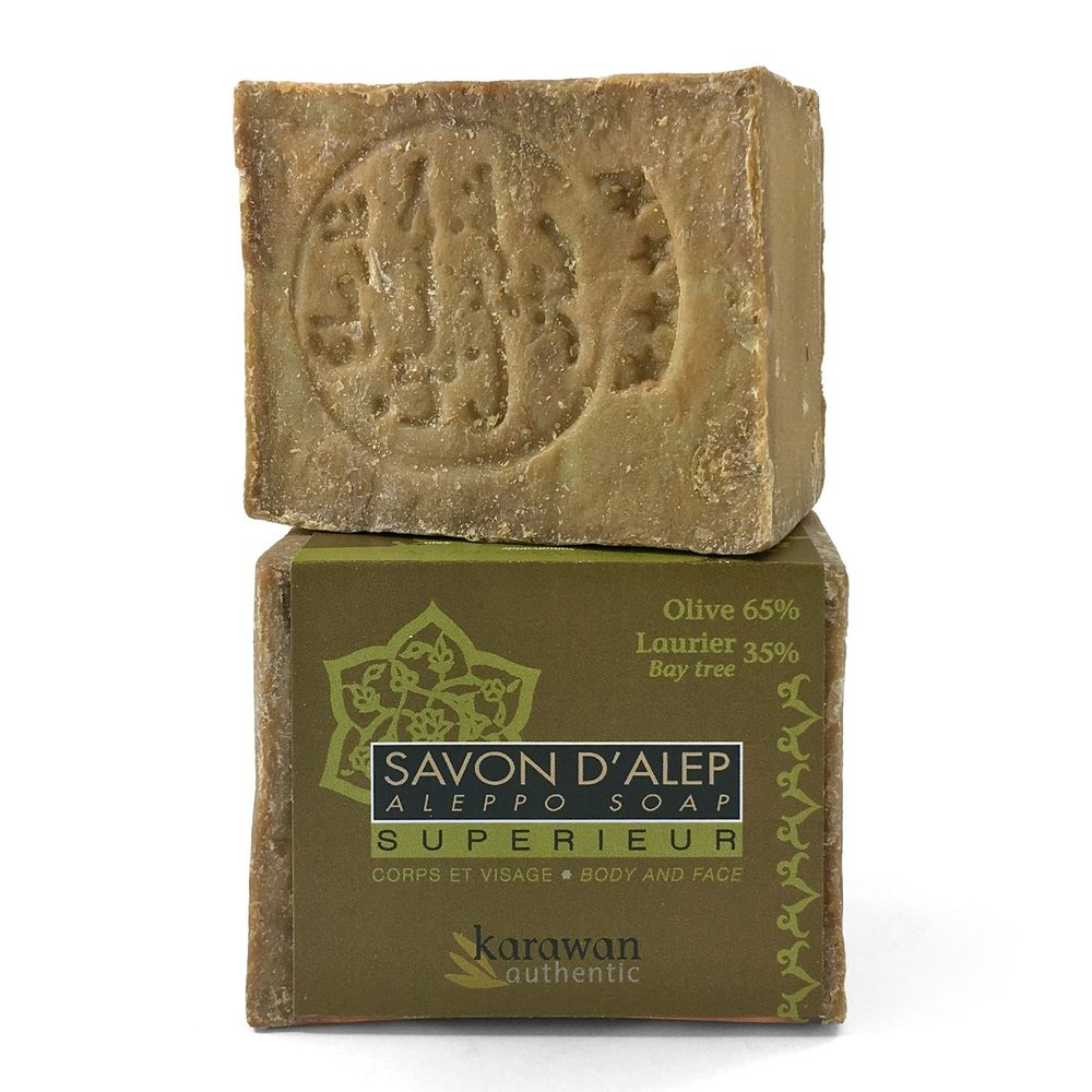 Gifts - SUPERIOR ALEPPO SOAP - 35% OLIVE AND BAY OIL - KARAWAN AUTHENTIC
