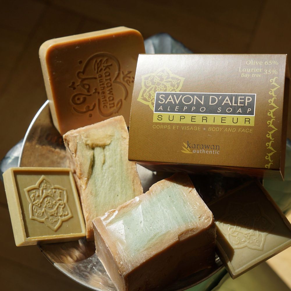 Gifts - SUPERIOR ALEPPO SOAP - 35% OLIVE AND BAY OIL - KARAWAN AUTHENTIC