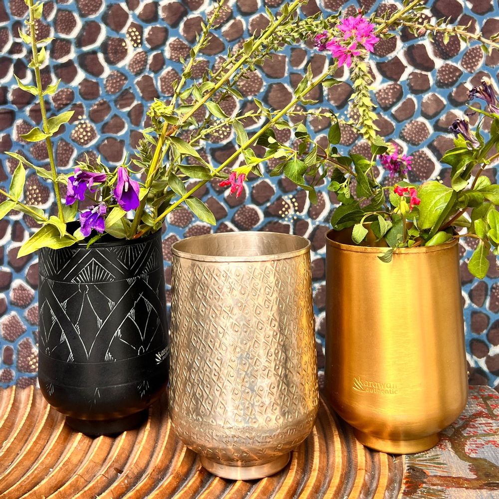 Vases - BRASS GLASS - KARAWAN AUTHENTIC