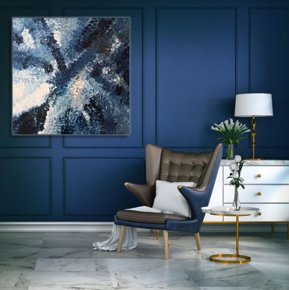 Paintings - Painting Oil Original Silent Cycles No. 57 - MOTI ART & DESIGN