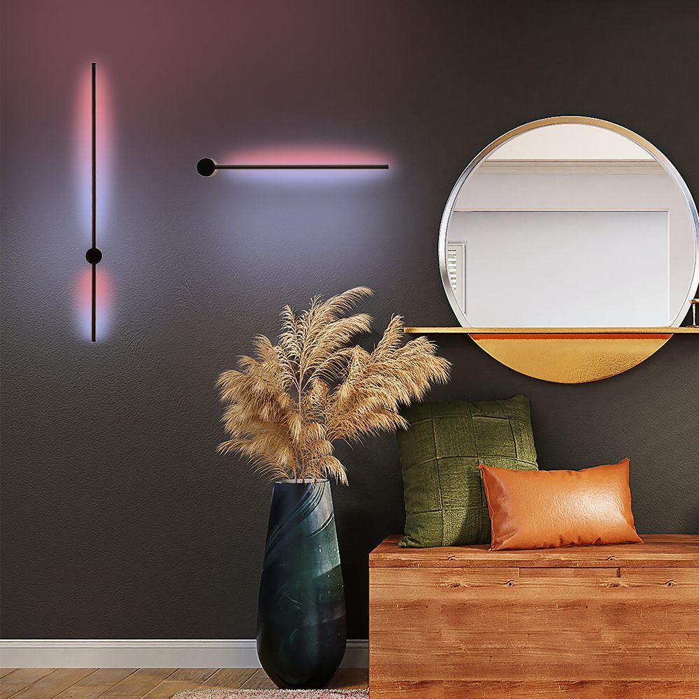 Luminaires pour enfant - Lampe en longueur pour le mur multicolores Applique murale Laser RGB Minimaliste 80cm - OUI SMART