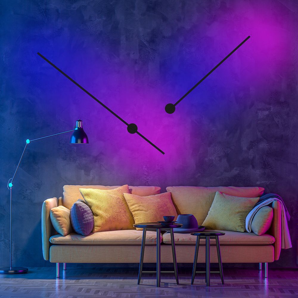 Luminaires pour enfant - Lampe en longueur pour le mur multicolores Applique murale Laser RGB Minimaliste 80cm - OUI SMART