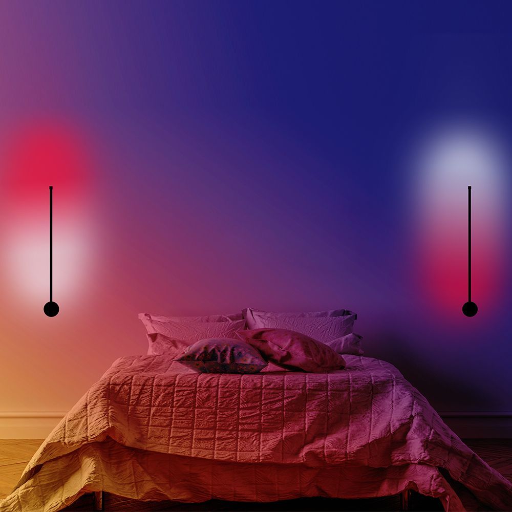 Luminaires pour enfant - Lampe en longueur pour le mur multicolores Applique murale Laser RGB Minimaliste 80cm - OUI SMART