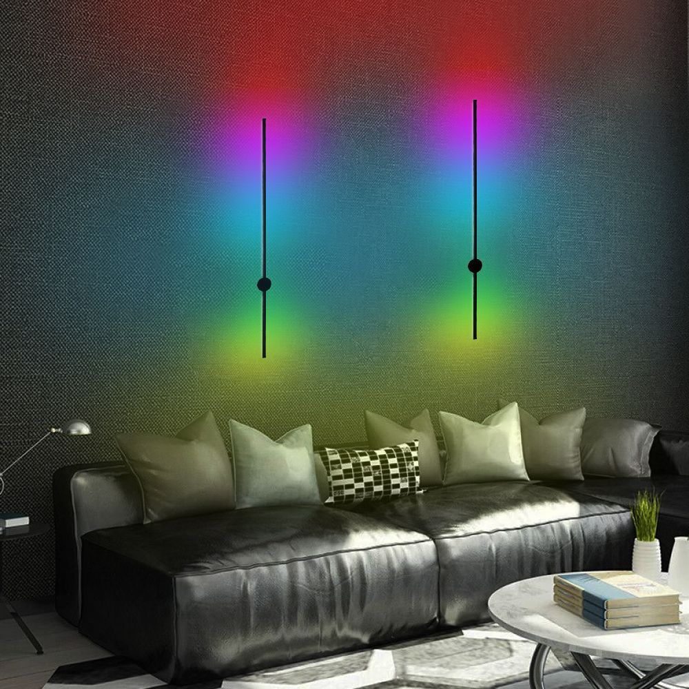 Luminaires pour enfant - Lampe en longueur pour le mur multicolores Applique murale Laser RGB Minimaliste 80cm - OUI SMART