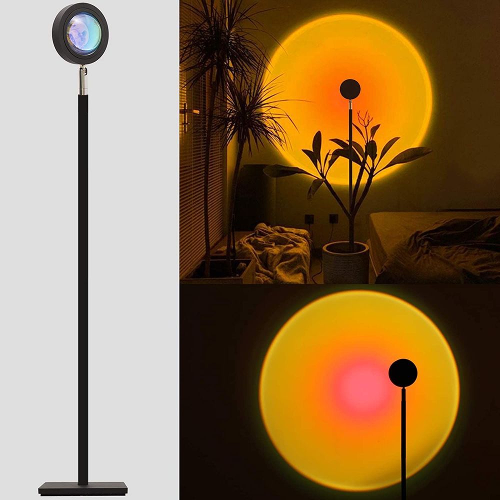 Objets design - Lampadaire Sunset LED lumiere lever couché soleil Noir - OUI SMART