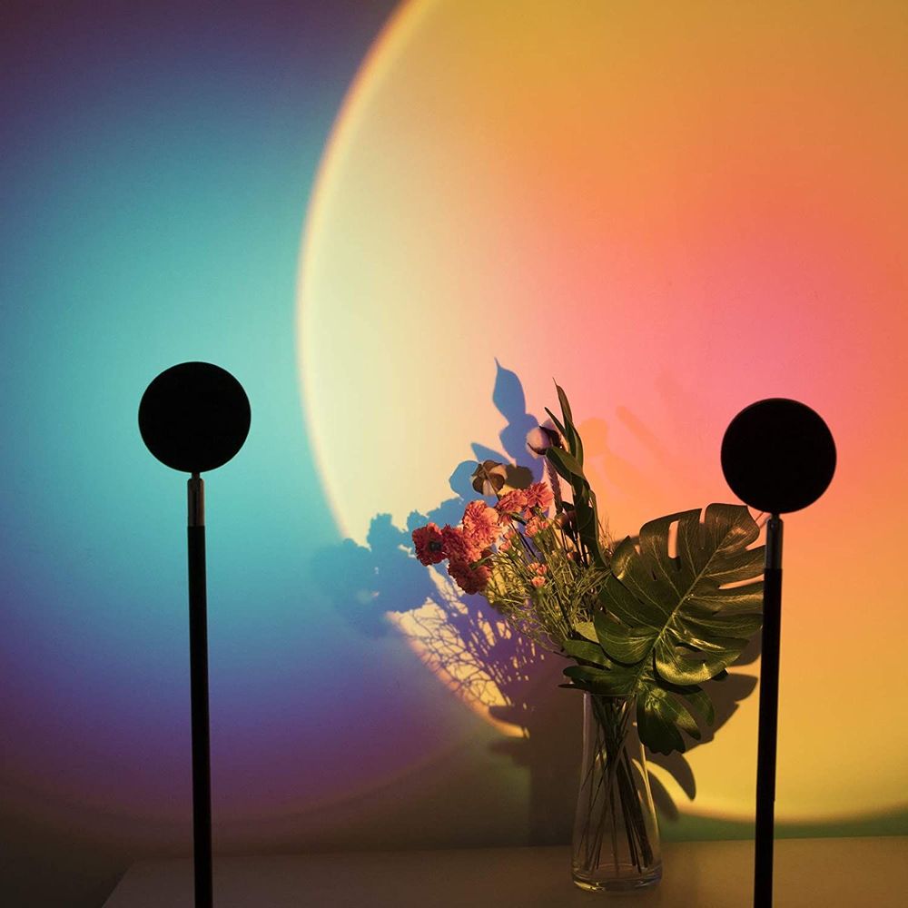 Objets design - Lampadaire Sunset LED lumiere lever couché soleil Noir - OUI SMART