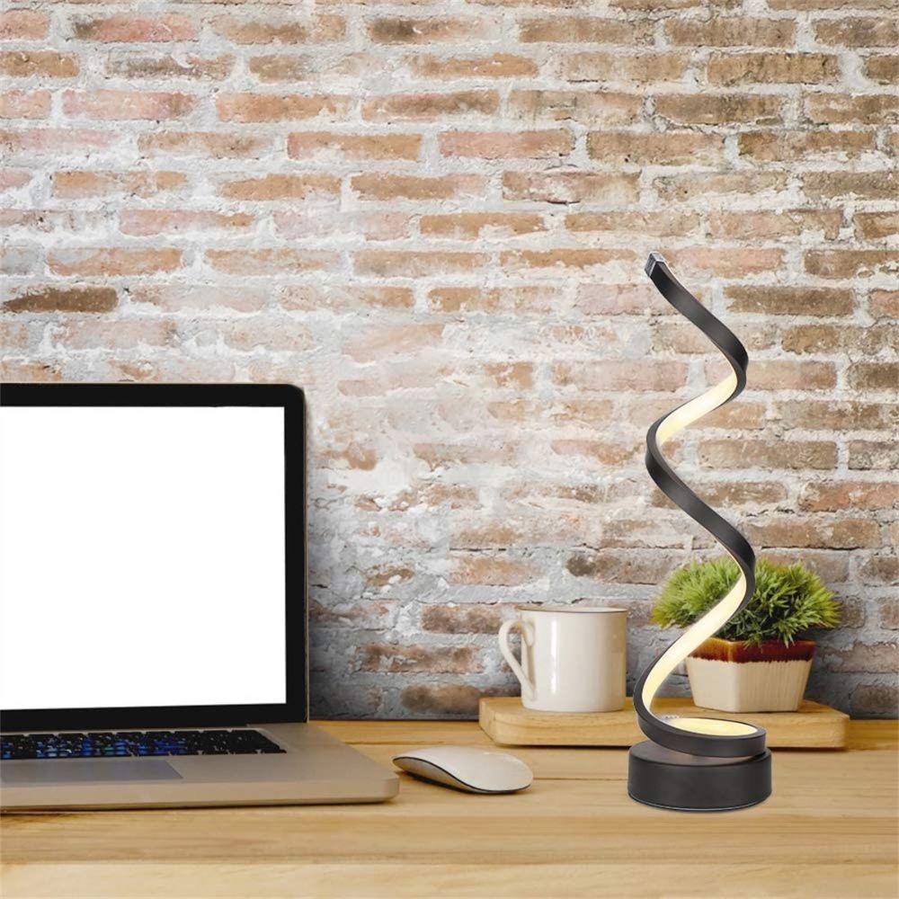 Other office supplies - Modern desk lamp bedside table lamp Spiral LED table lamp Black - OUI SMART