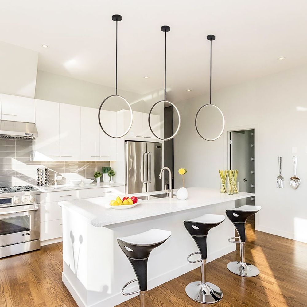 Decorative objects - Round ceiling light Black Circle ceiling lamp - OUI SMART