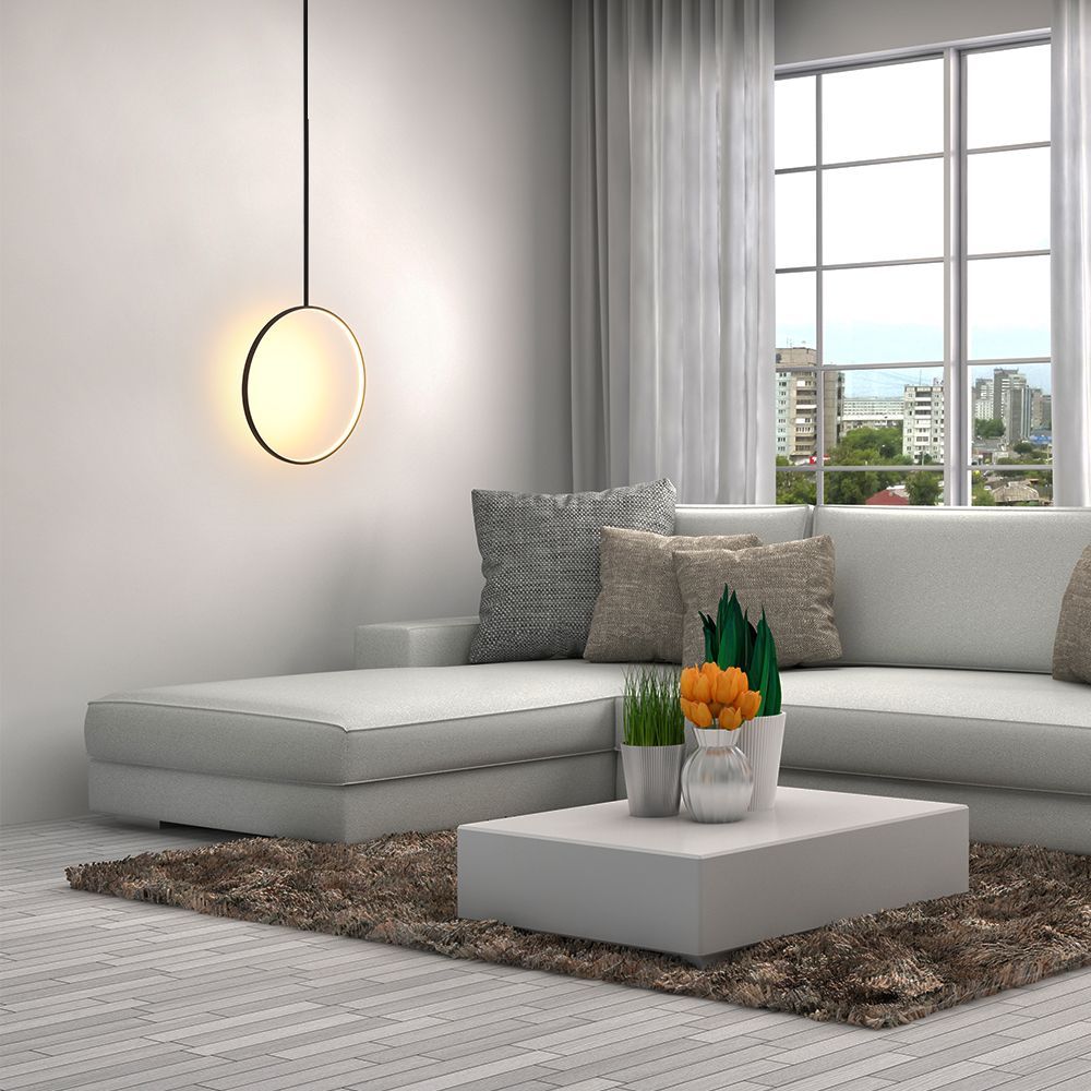 Decorative objects - Round ceiling light Black Circle ceiling lamp - OUI SMART