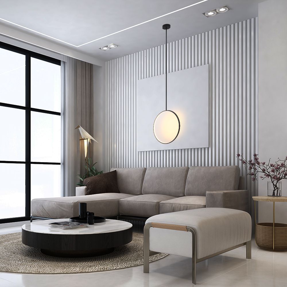 Decorative objects - Round ceiling light Black Circle ceiling lamp - OUI SMART