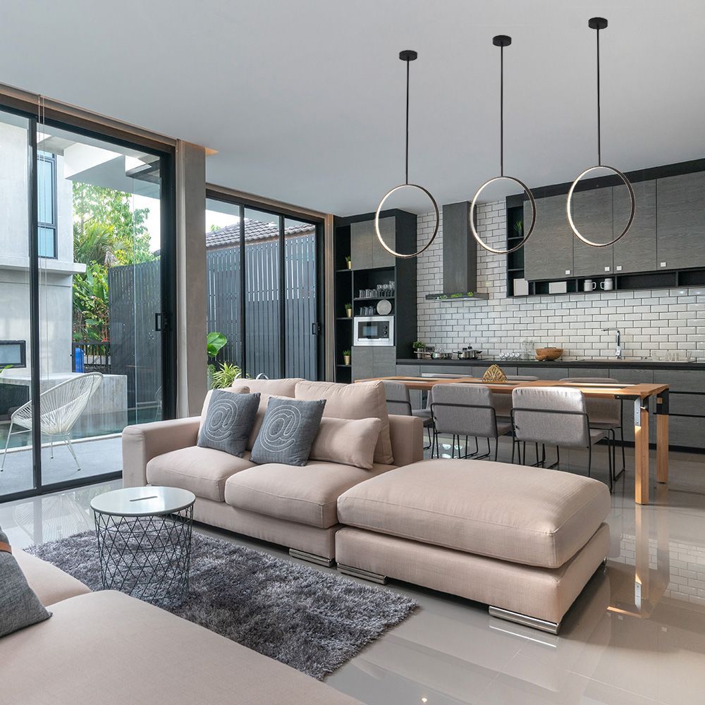 Decorative objects - Round ceiling light Black Circle ceiling lamp - OUI SMART