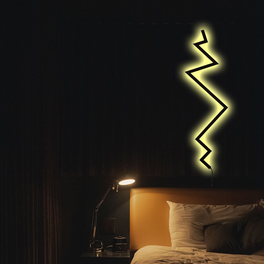 Luminaires pour enfant - Applique Murale en forme d'éclair avec variation de blanc Thunder - OUI SMART