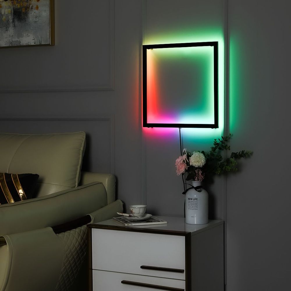 Appliques - Lampe pour mur carré multicolores Applique Murale Cube RGB - OUI SMART