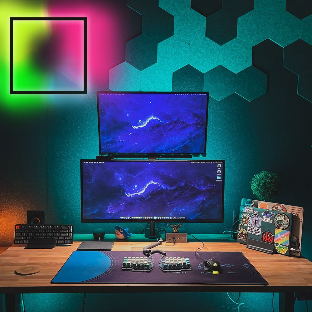 Appliques - Lampe pour mur carré multicolores Applique Murale Cube RGB - OUI SMART