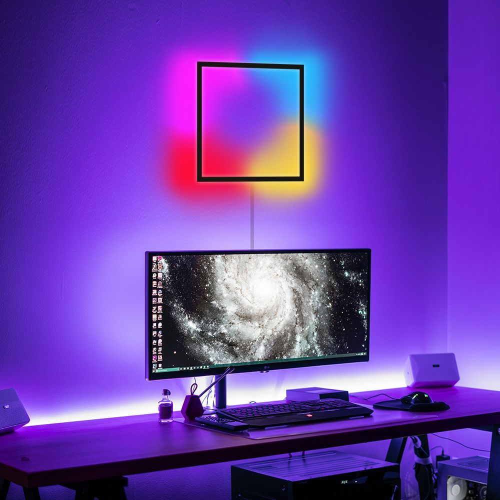 Appliques - Lampe pour mur carré multicolores Applique Murale Cube RGB - OUI SMART