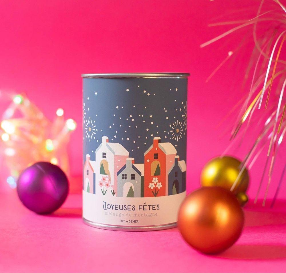 Cadeaux - Kit à semer "Joyeuses Fêtes" Fabriqué en France - MAUVAISES GRAINES