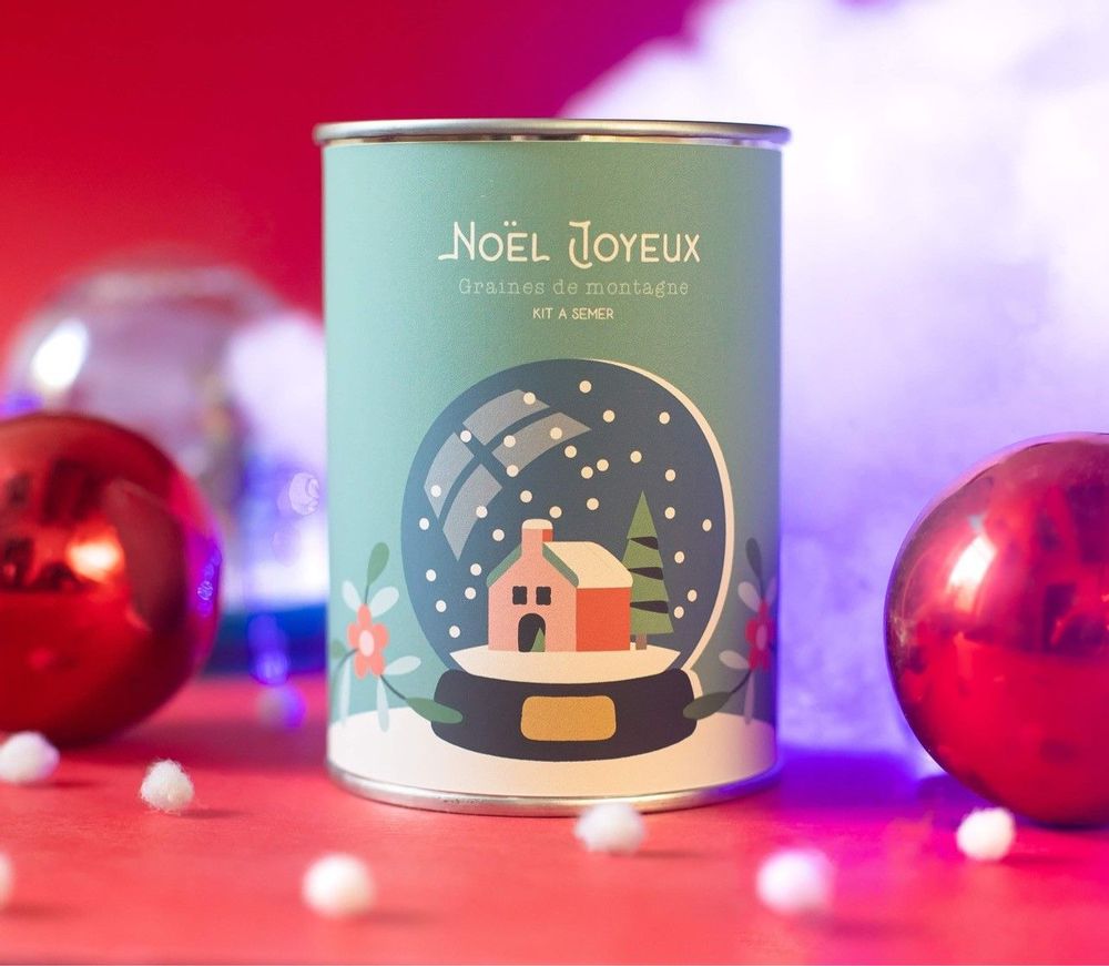 Gifts - Seed kit\" Merry Christmas (snow globe)\” Made in France - MAUVAISES GRAINES