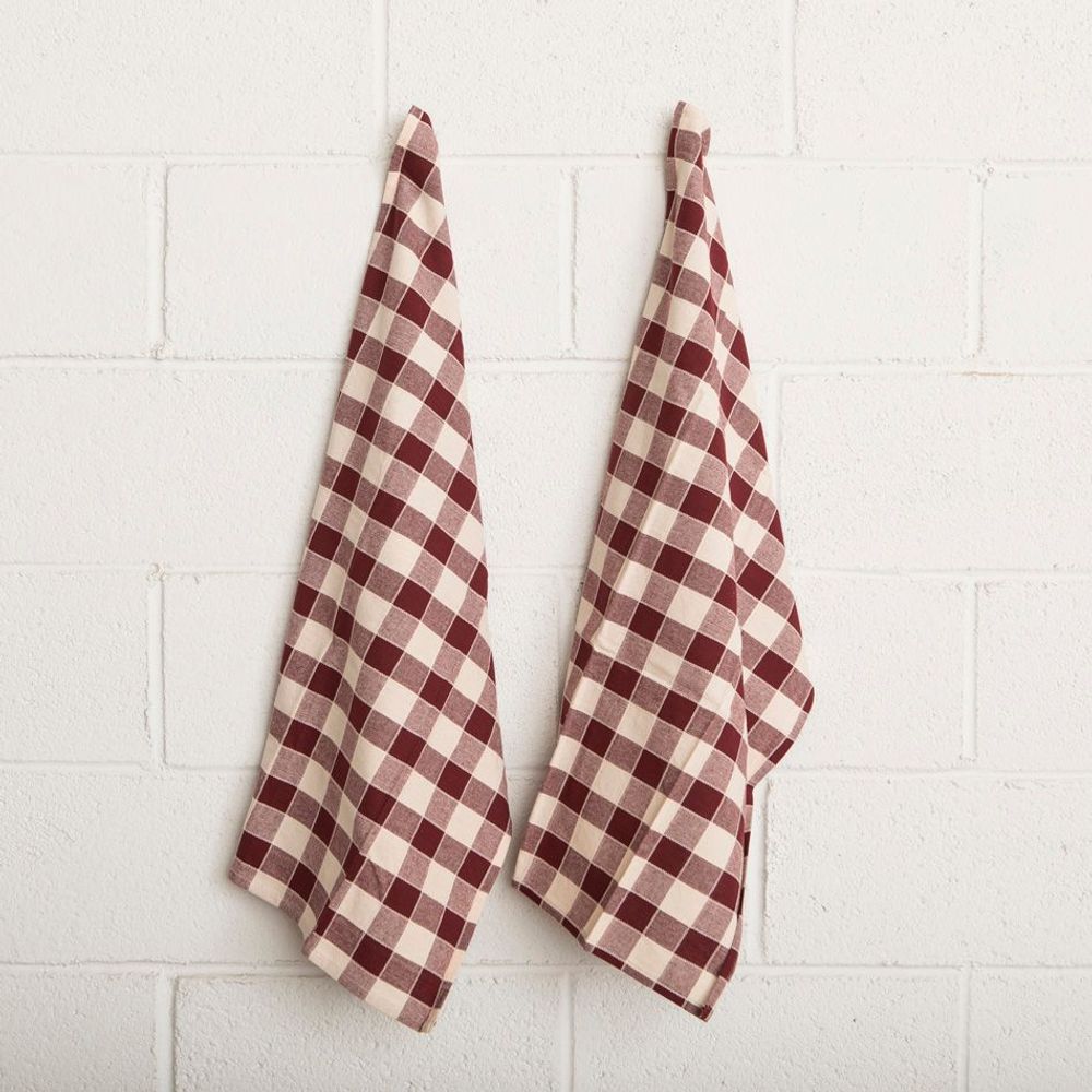 Dish towels - Check Woven Kitchen Towel - MAHE HOMEWARE