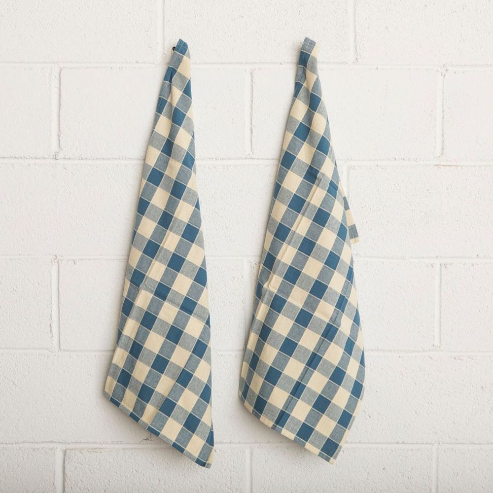Dish towels - Check Woven Kitchen Towel - MAHE HOMEWARE