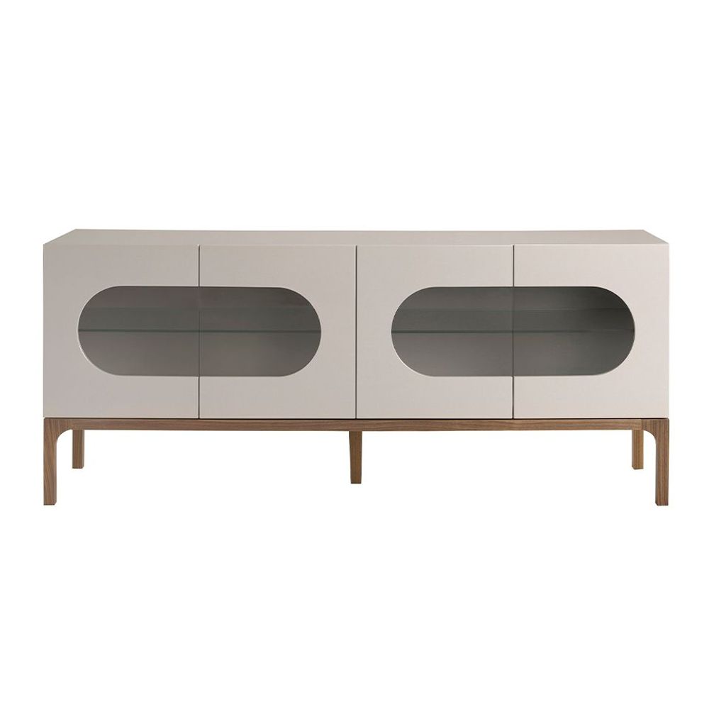 Buffets - Buffet en bois gris et noyer avec éclairage intérieur - ANGEL CERDÁ