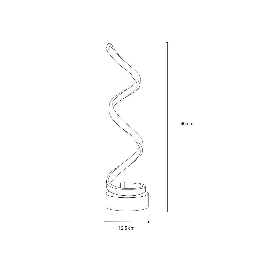 Other office supplies - Modern desk lamp bedside table lamp Spiral LED table lamp Black - OUI SMART