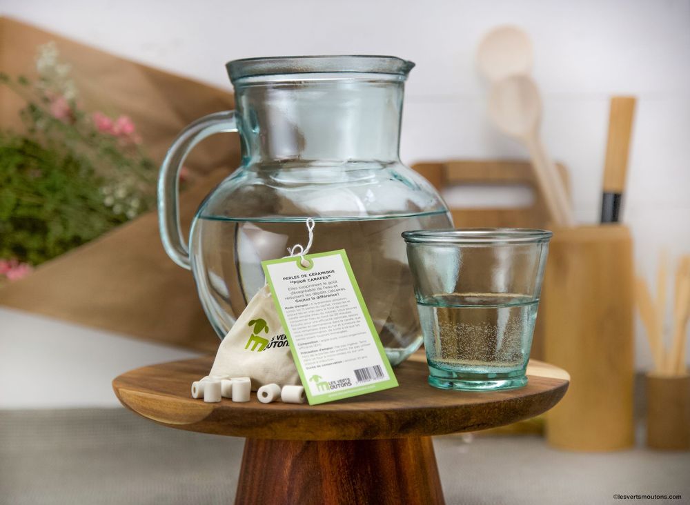 Gifts - CERA'CARAFE EM® ceramic beads to purify water - LES VERTS MOUTONS