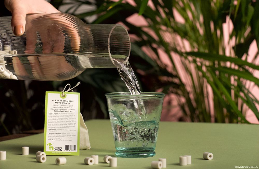 Gifts - CERA'CARAFE EM® ceramic beads to purify water - LES VERTS MOUTONS
