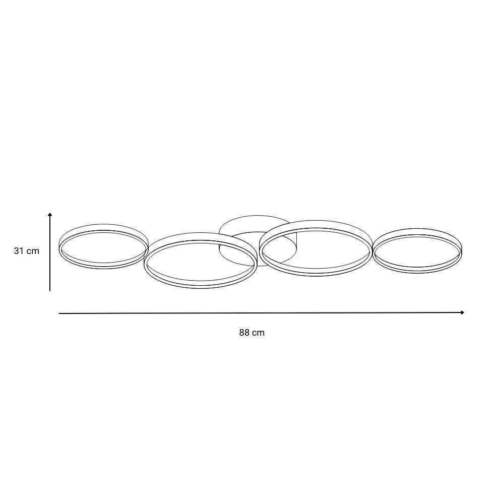 Other office supplies - Rings ceiling light in round shape for modern ceiling - OUI SMART