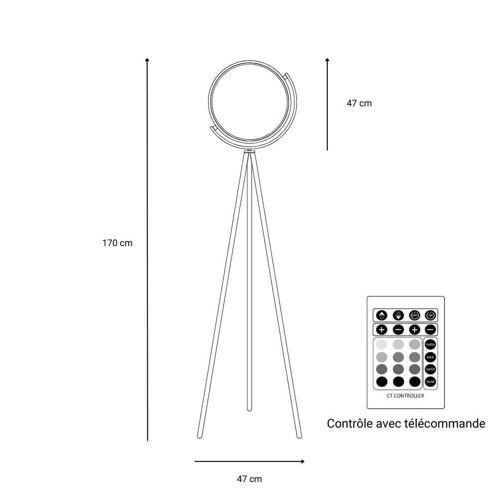 Objets de décoration - Lampe en forme de croissant de lune Lampadaire Croissant de Lune - OUI SMART
