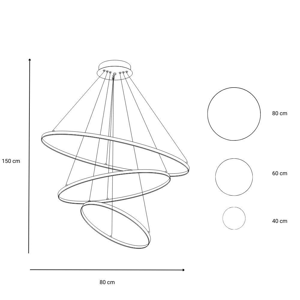 Office design and planning - Modern Wave Effect Ceiling Light for Kitchen Dining Room LED Waves 3 Rings Black - OUI SMART