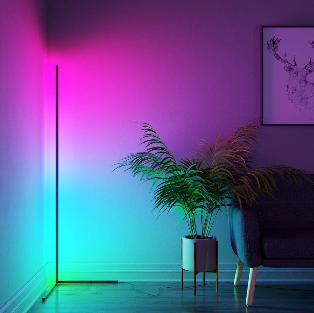 Luminaires pour enfant - Lampadaire lumière multicolore Throne Light LED RGB Connecté Alexa Google - OUI SMART