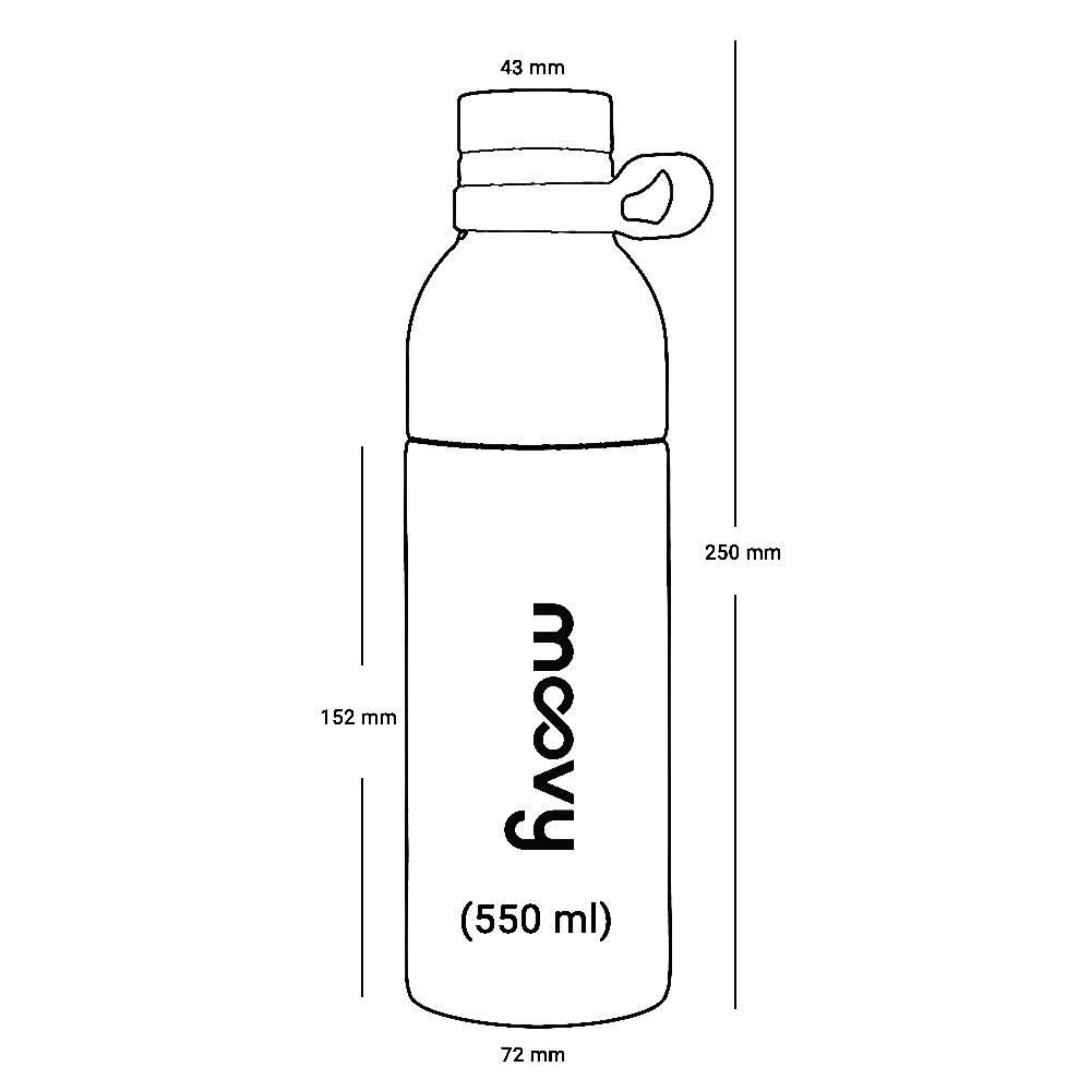 Cuisines de jardin - Moovy Split Bouteille eau inox ouverture milieu noir - OUI SMART