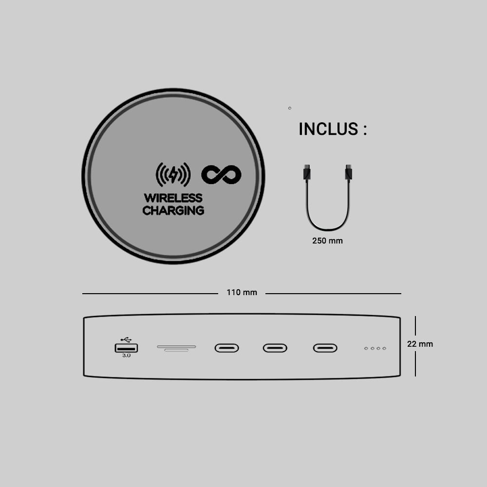 Other office supplies - Moovygo hub 12 in 1 charger for phones and other modern wireless devices black - OUI SMART