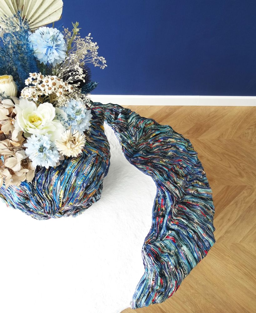 Unique pieces - Coffee table recycled paper Collection AIR unique piece - HELENE SIELLEZ