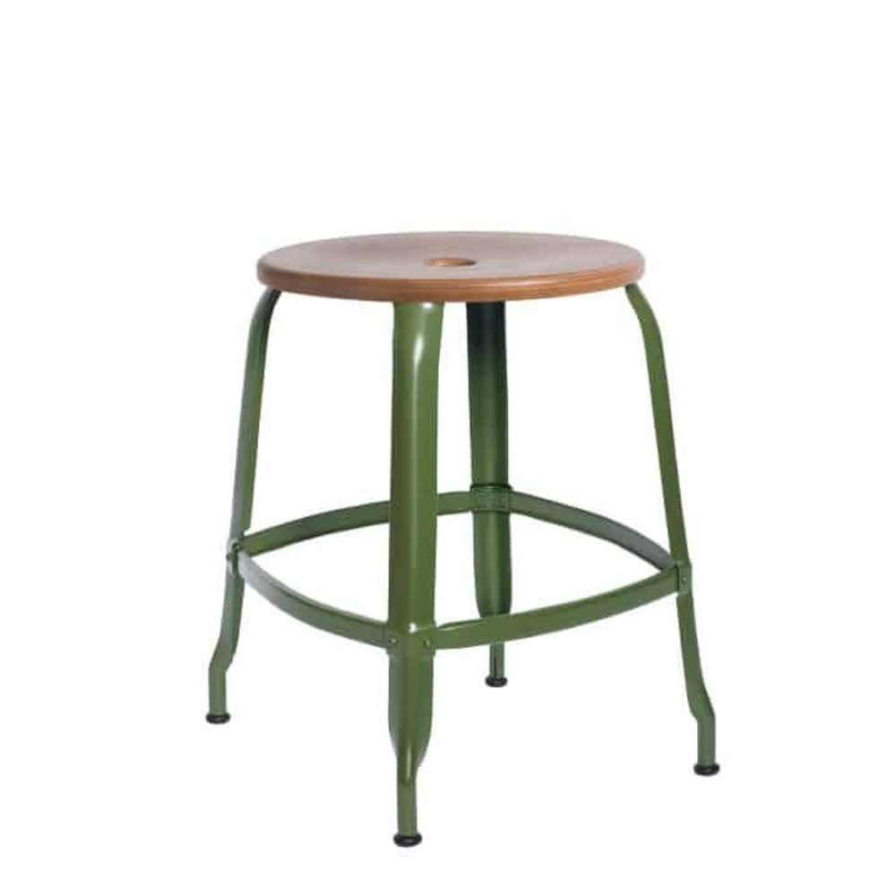 Tabourets pour collectivités - TABOURET NICOLLE® Bois et métal H45 - NICOLLE CHAISE