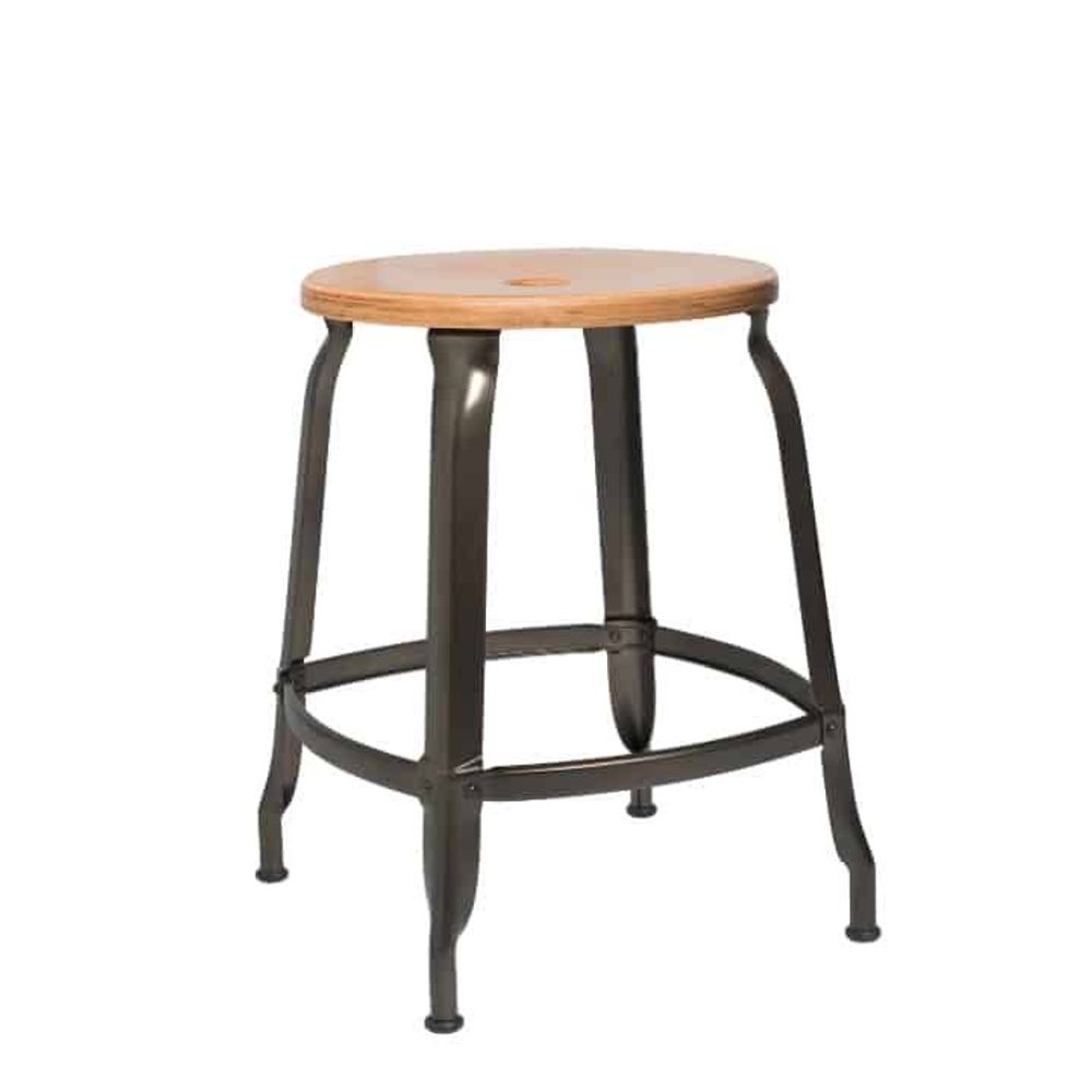 Tabourets pour collectivités - TABOURET NICOLLE® Bois et métal H45 - NICOLLE CHAISE