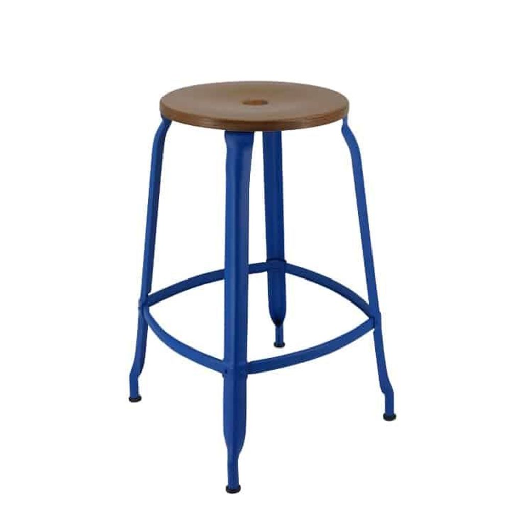 Stools for hospitalities & contracts - Nicolle® stool H60cm Wood and Metal - NICOLLE CHAISE